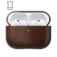 Кожаный чехол Nomad Modern Horween для AirPods Pro 3 Black Rustic Brown