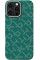 Чехол Pitaka Tactile Woven Monogram Green/Gold для iPhone 16 Pro Max - 2 - 0
