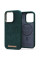 Чохол-накладка Njord Salmon Leather MagSafe Case Green для iPhone 14 Pro Max - 2 - 0