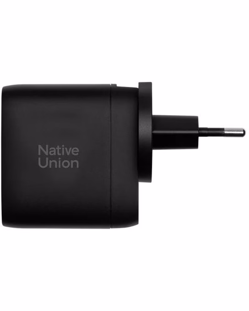Мережевий зарядний пристрій Native Union Fast GaN Charger PD 67W 3 Ports Black (FAST-PD67-BLK-2CA)