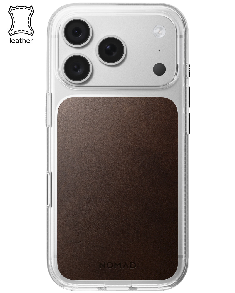 Шкіряний чохол Nomad Clear Horween для iPhone 18 Pro Max/17 Pro Max Rustic Brown - 3 - 1