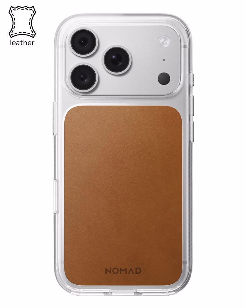 Шкіряний чохол Nomad Clear Horween для iPhone 18 Pro/17 Pro Saddle
