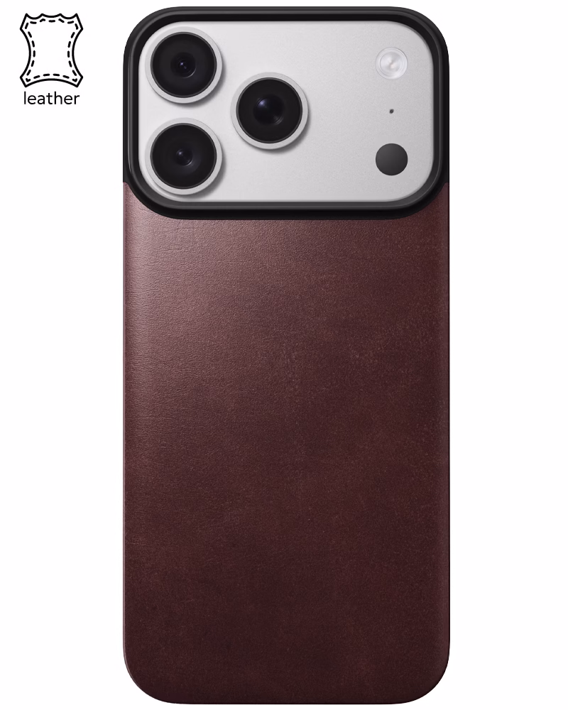 Шкіряний чохол Nomad Magnetic Back Horween для iPhone 18 Pro Max/17 Pro Max Burgundy