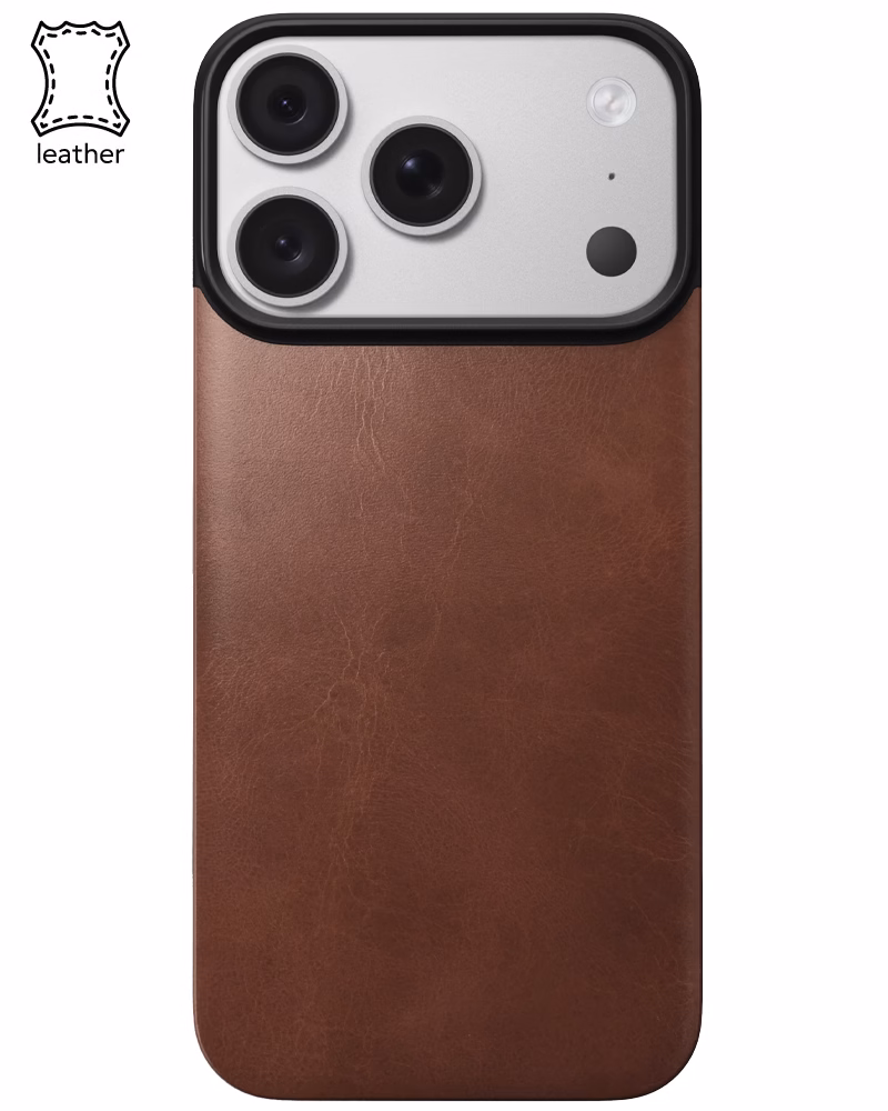 Шкіряна накладка Nomad Magnetic Back Horween для iPhone 18 Pro Max/17 Pro Max Olde Dublin