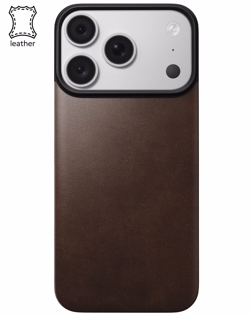 Шкіряний чохол Nomad Magnetic Back Horween для iPhone 18 Pro Max/17 Pro Max Rustic Brown