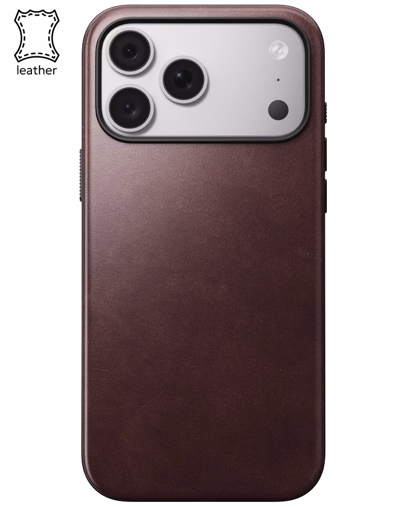 Шкіряний чохол Nomad Modern Horween для iPhone 18 Pro Max/17 Pro Max Burgundy