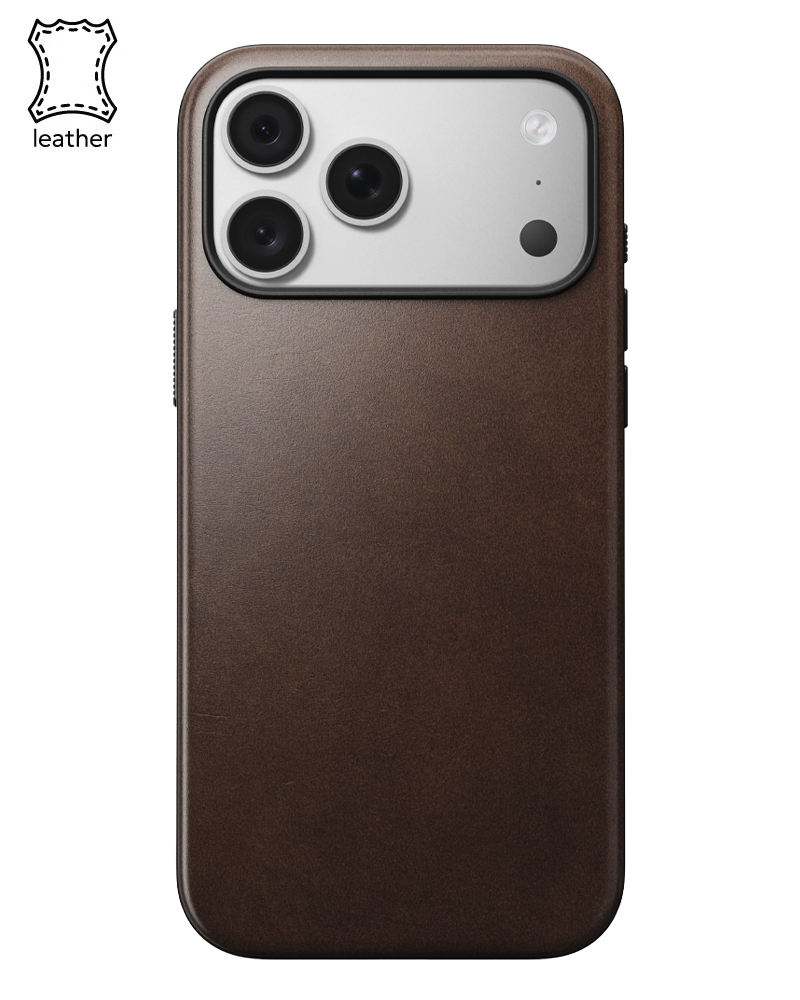 Шкіряний чохол Nomad Modern Horween для iPhone 18 Pro/17 Pro Rustic Brown - 3 - 1