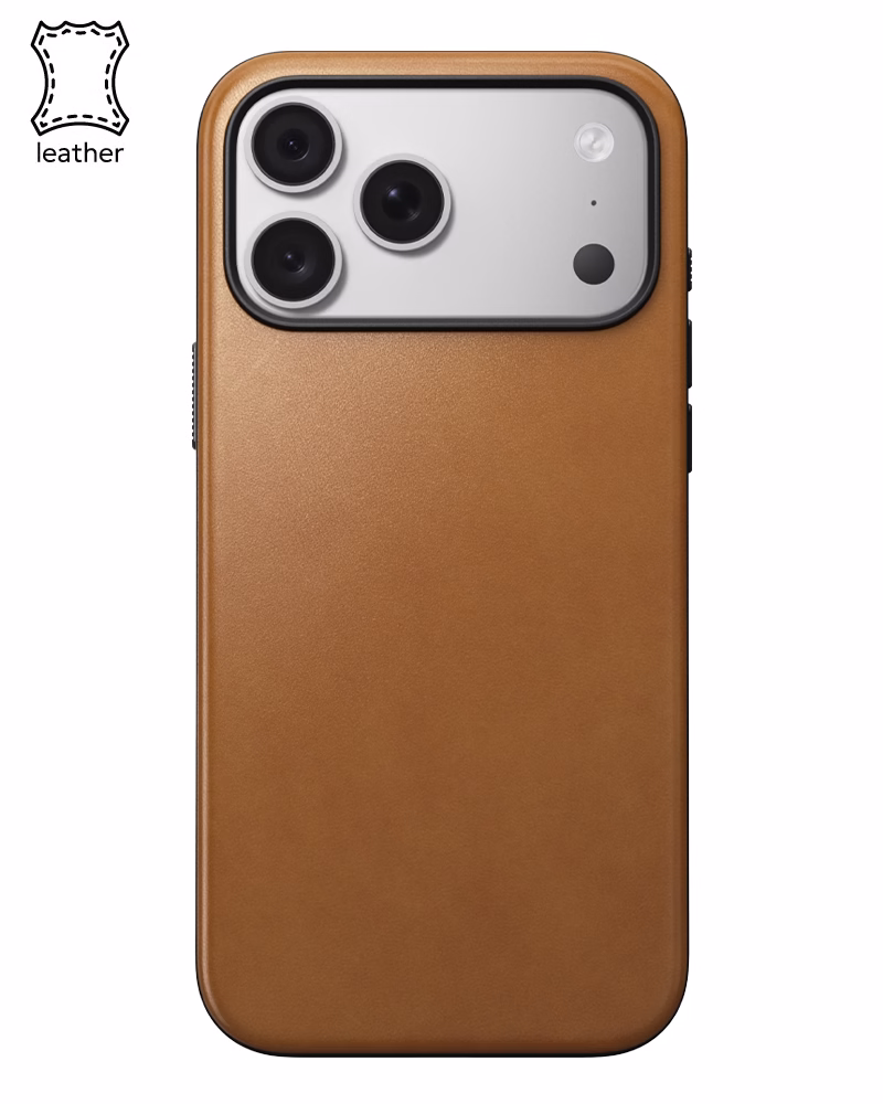 Шкіряний чохол Nomad Modern Horween для iPhone 18 Pro/17 Pro Saddle
