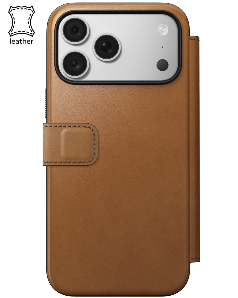 Шкіряний чохол-книжка Nomad Modern Horween для iPhone 18 Pro Max/17 Pro Max Saddle - 3 - 1