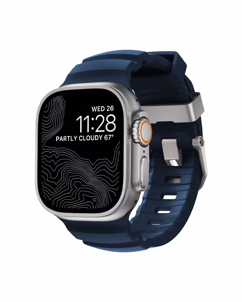 Nomad Rocky Point Band Natural Titanium Hardware Atlantic 46mm/49mm