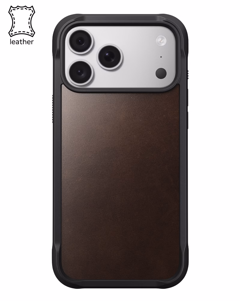 Шкіряний чохол Nomad Rugged Horween для iPhone 18 Pro/17 Pro Rustic Brown