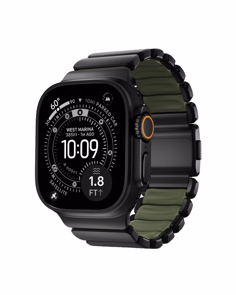 Ремінець Nomad Stratos для Apple Watch 49/46/45/44mm Black Hardware Forest