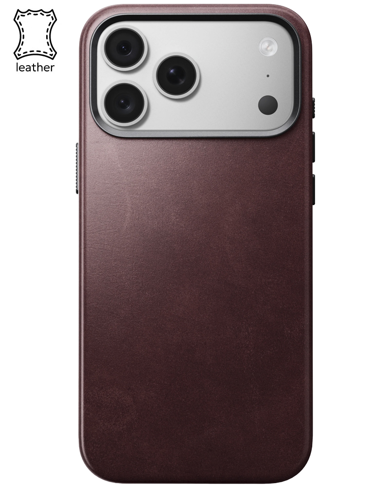 Кожаный чехол Nomad Traditional Horween для iPhone 18 Pro Max/17 Pro Max Burgundy - 3 - 1