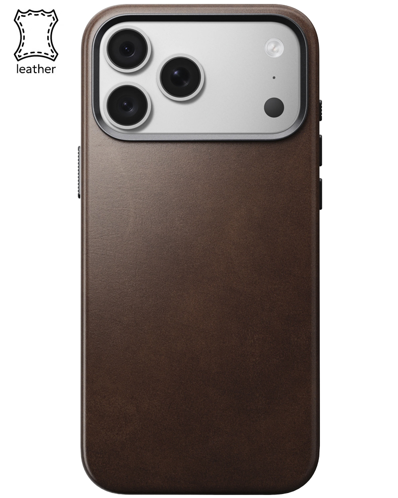 Шкіряний чохол Nomad Traditional Horween для iPhone 18 Pro Max/17 Pro Max Rustic Brown - 3 - 1