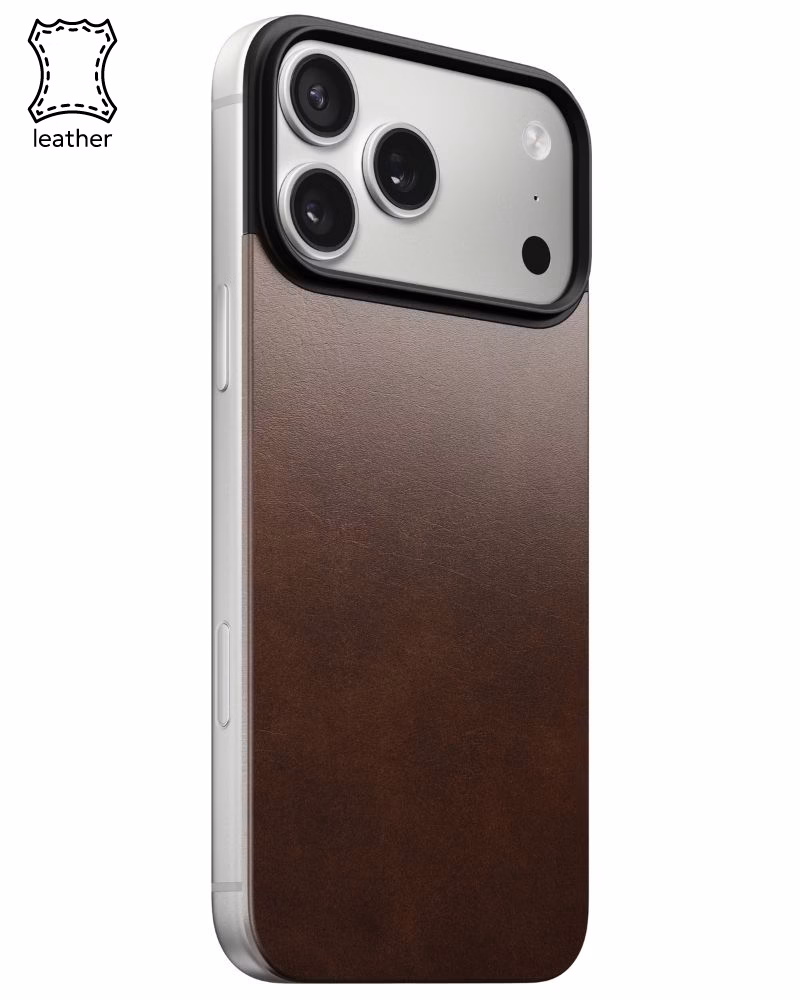 Шкіряний чохол Nomad Magnetic Horween Rustic Brown для iPhone 17 Pro Max