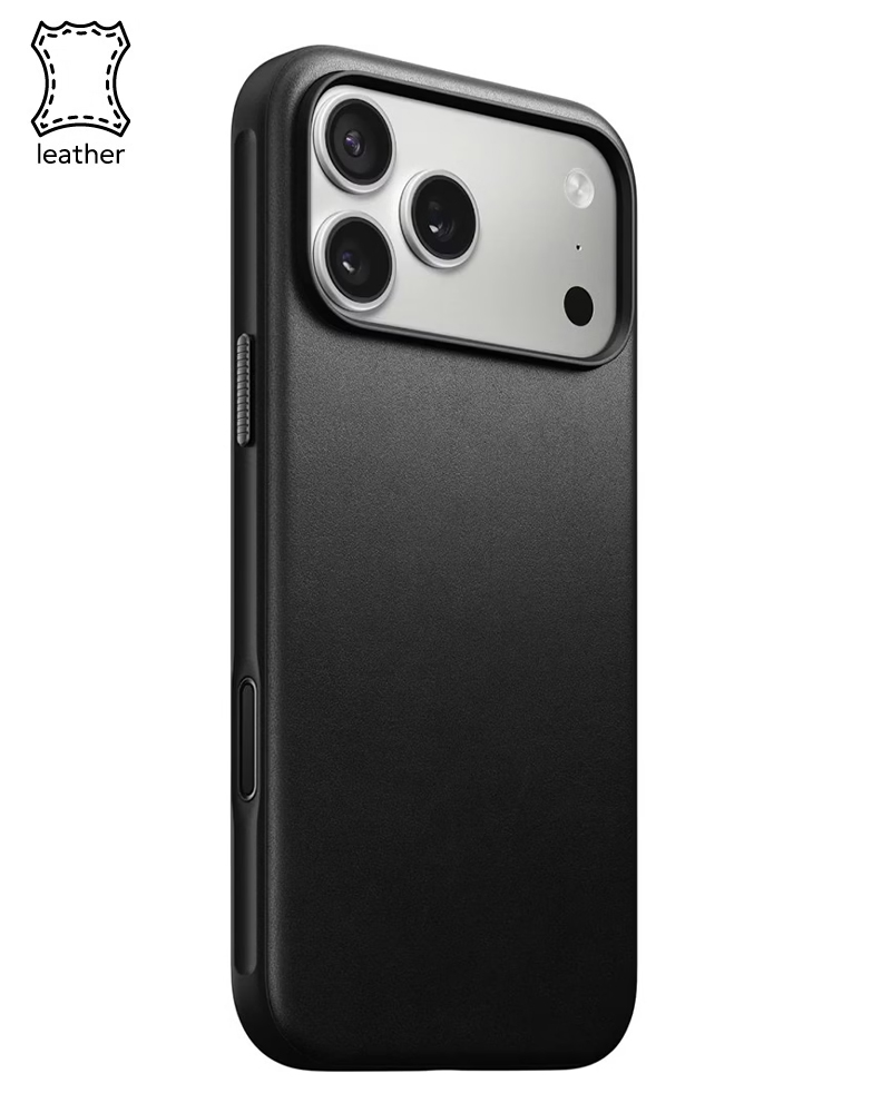 Кожаный чехол Nomad Modern Black для iPhone 17 Pro - 3 - 1