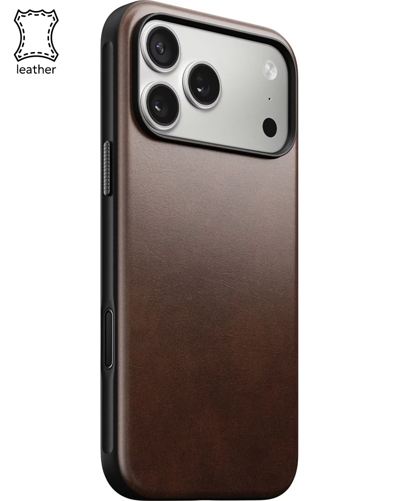 Шкіряний чохол Nomad Modern Horween Rustic Brown для iPhone 17 Pro Max - 3 - 1