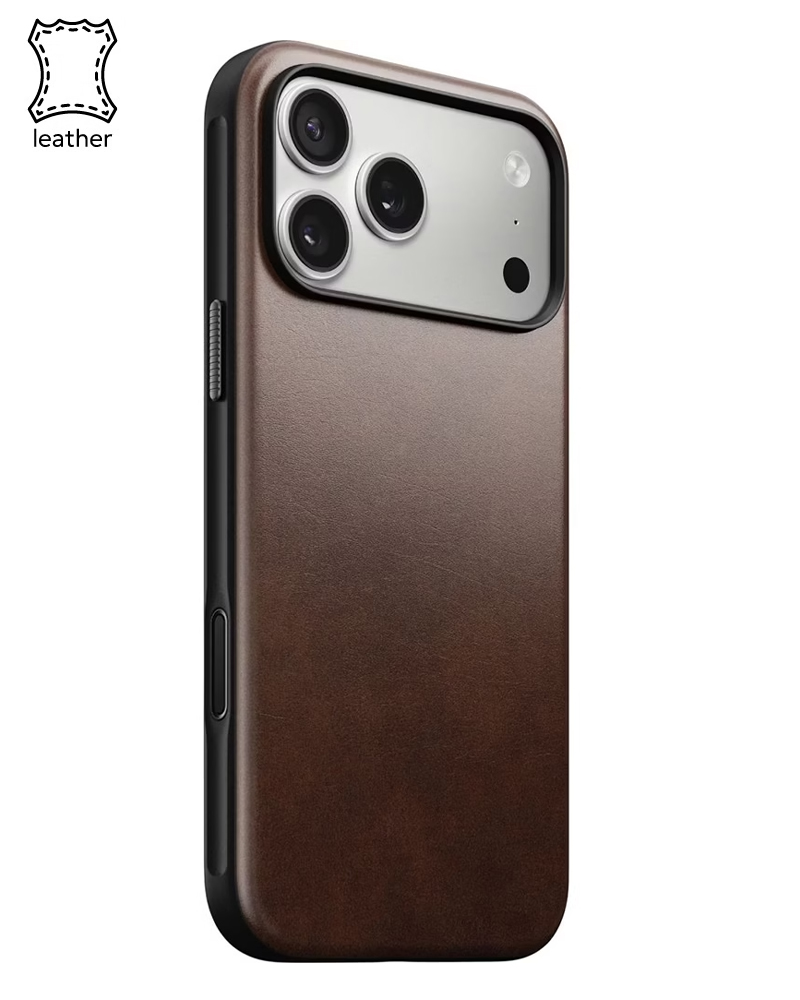 Шкіряний чохол Nomad Modern Horween Rustic Brown для iPhone 17 Pro - 3 - 1