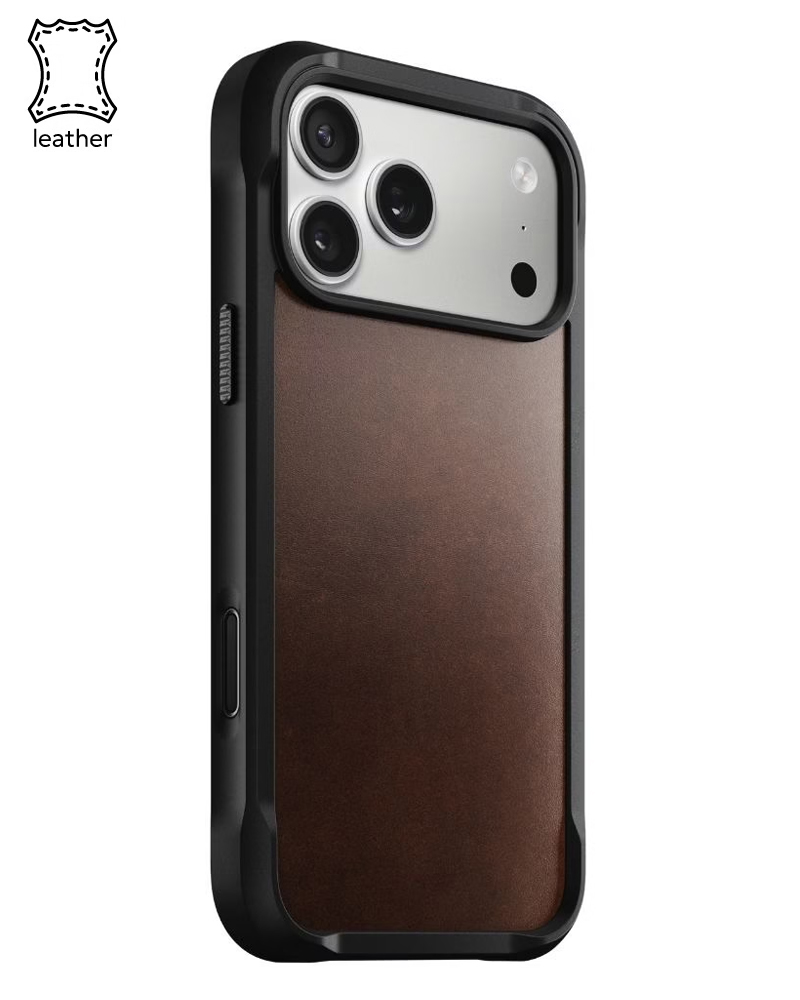 Шкіряний чохол Nomad Rugged Horween Rustic Brown для iPhone 17 Pro - 3 - 1