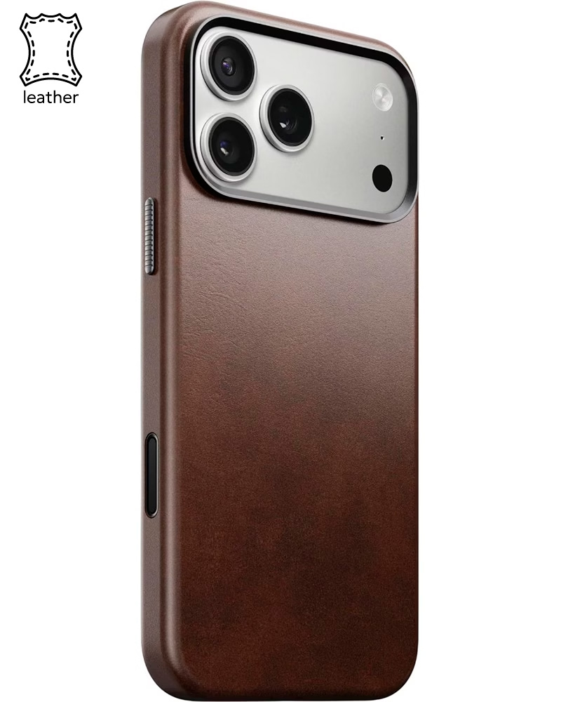 Шкіряний чохол Nomad Traditional Horween Rustic Brown для iPhone 17 Pro Max - 3 - 1