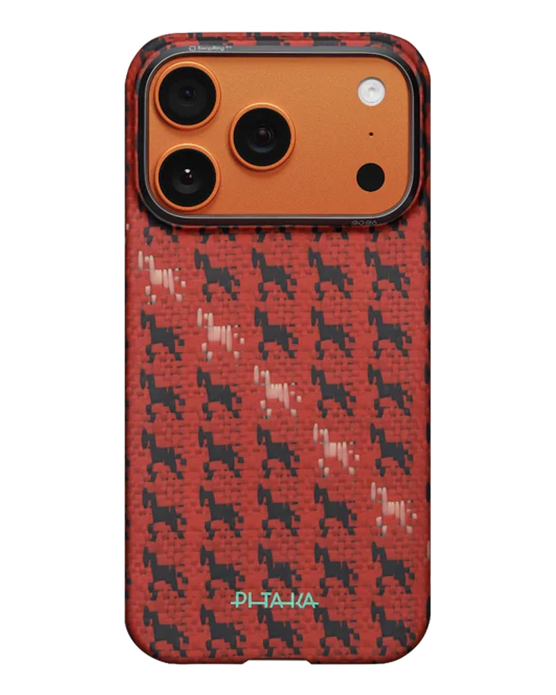 Чехол Pitaka Edge Ultra-Slim Happiness Rides для iPhone 17 Pro Maroon - 3 - 1