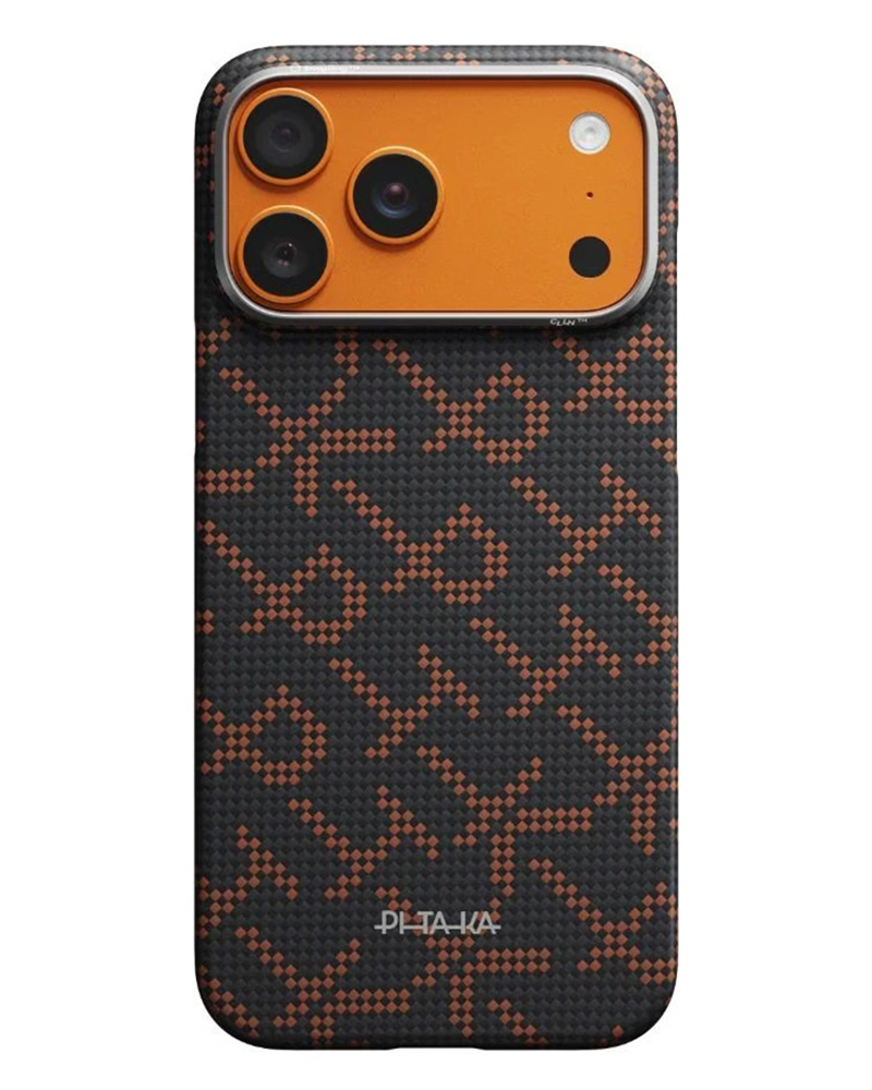 Чохол Pitaka Edge для iPhone 17 Pro Monogram Black/Orange - 3 - 1