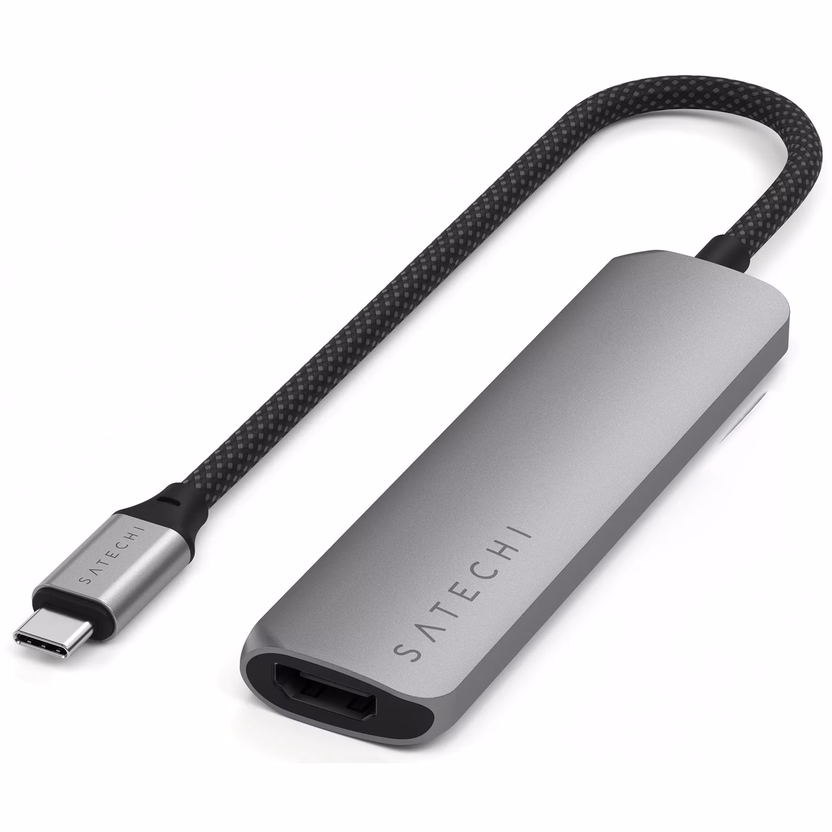 Хаб Satechi 4-in-1 USB-C Slim Multiport Adapter 4K Space Grey