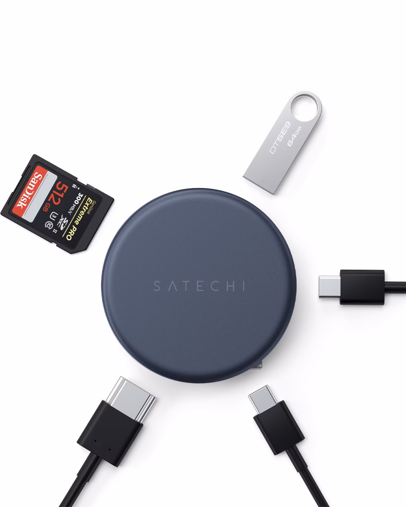 Мультипортовий адаптер Satechi OntheGo 5-in-1 USB-C Indigo - 1 - 2