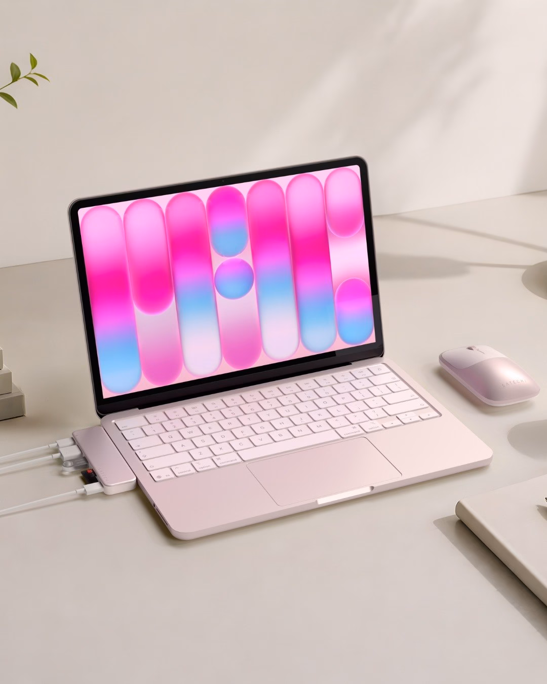 Сумісність миші Satechi Slim EX: MacBook, хаб і мишка Blush