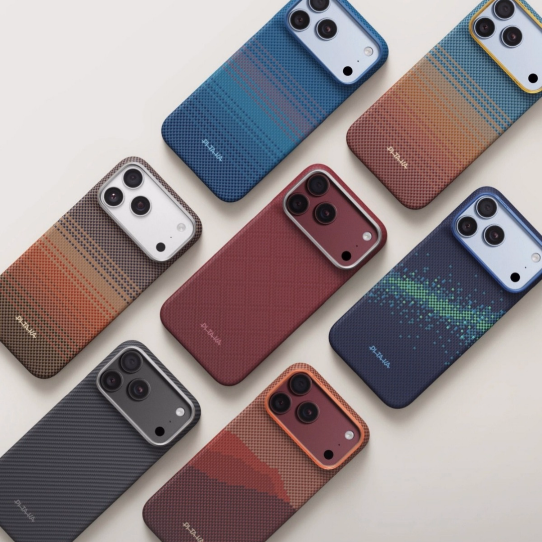 Чохли Pitaka Edge для iPhone 18 Pro у різних кольорах і візерунках &mdash; класичне плетіння, градієнти та кольорові колекції