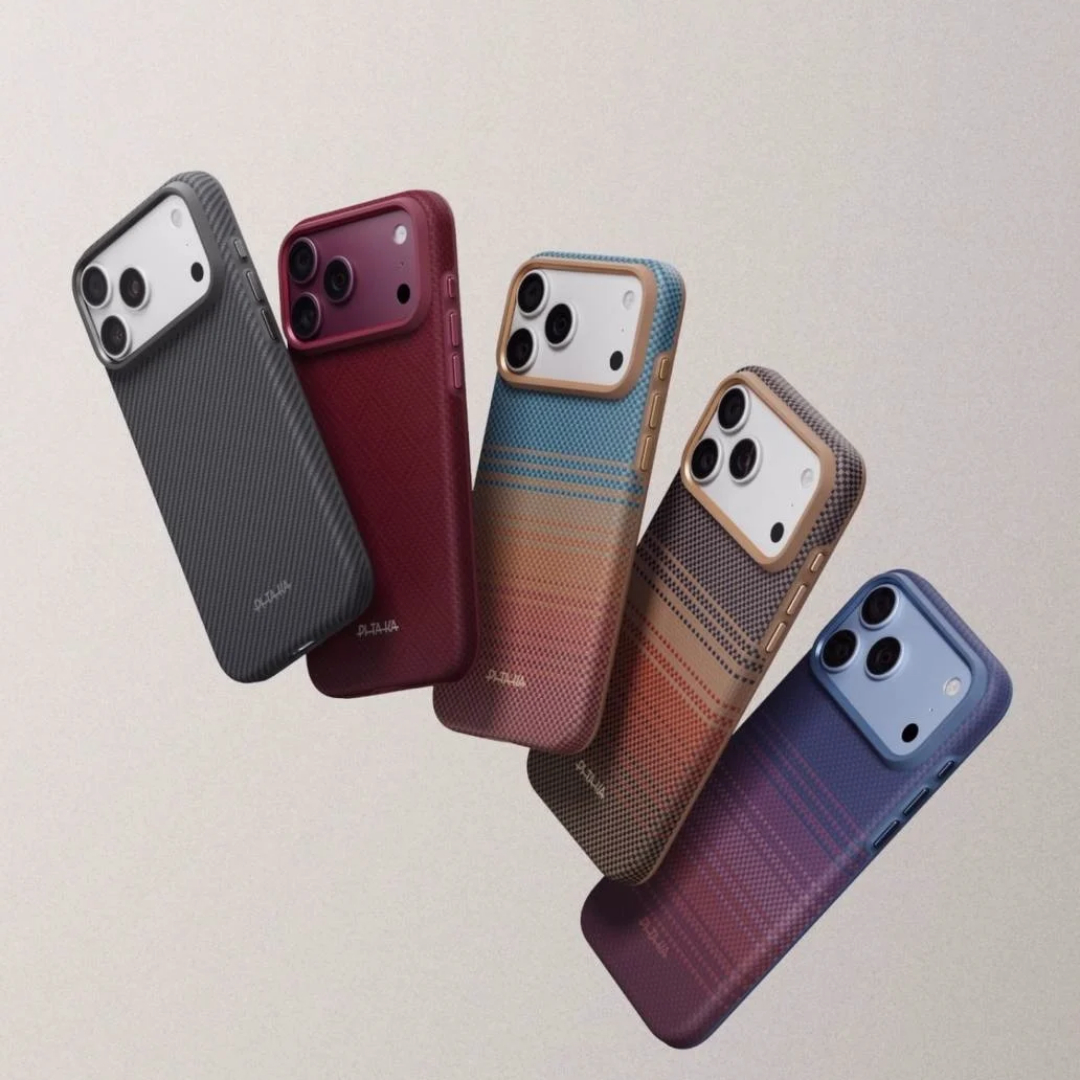 Чохли Pitaka Summa для iPhone 18 Pro із суцільним корпусом і металевою рамкою навколо блока камер