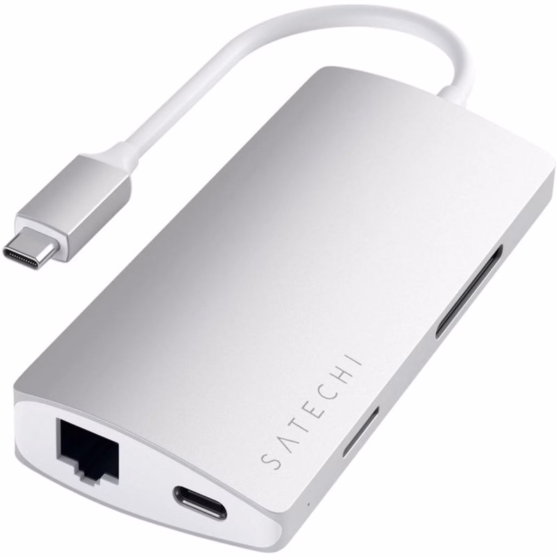Хаб Satechi Type-C Multi-Port Adapter 4K with Ethernet V2 Silver