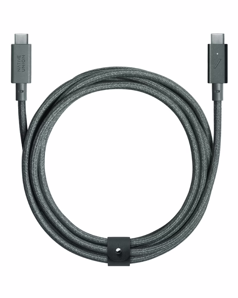 Кабель USB-C to USB-C  Native Union Belt Cable Pro 240W Slate Green (2.4 m) BELT-PRO2-GRN-NP