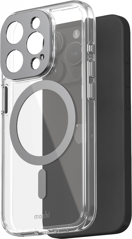 Чохол-накладка Moshi iGlaze Slim Hardshell Case Meteorite Gray для iPhone 15 Pro
