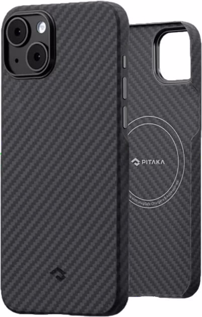 Чохол-накладка Pitaka MagEZ Case 3 Twill 1500D Black/Grey для iPhone 14 Plus