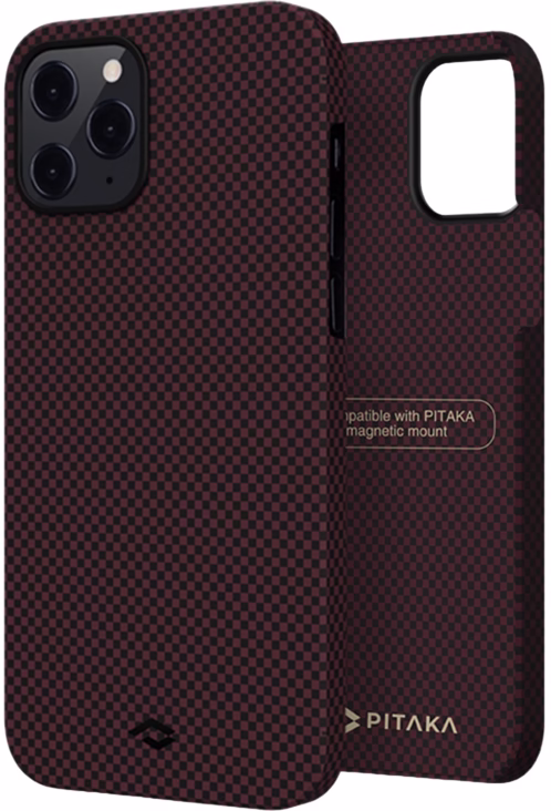 Чохол-накладка Pita MagEZ Case Plain Black/Red для iPhone 12 Pro
