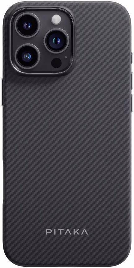 Чохол Pitaka Military-Grade Protective Classic Twill 600D Black/Grey для iPhone 16 Pro Max