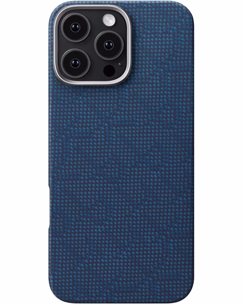 Чохол Pitaka Tactile Woven Monogram Dark Blue для iPhone 16 Pro Max