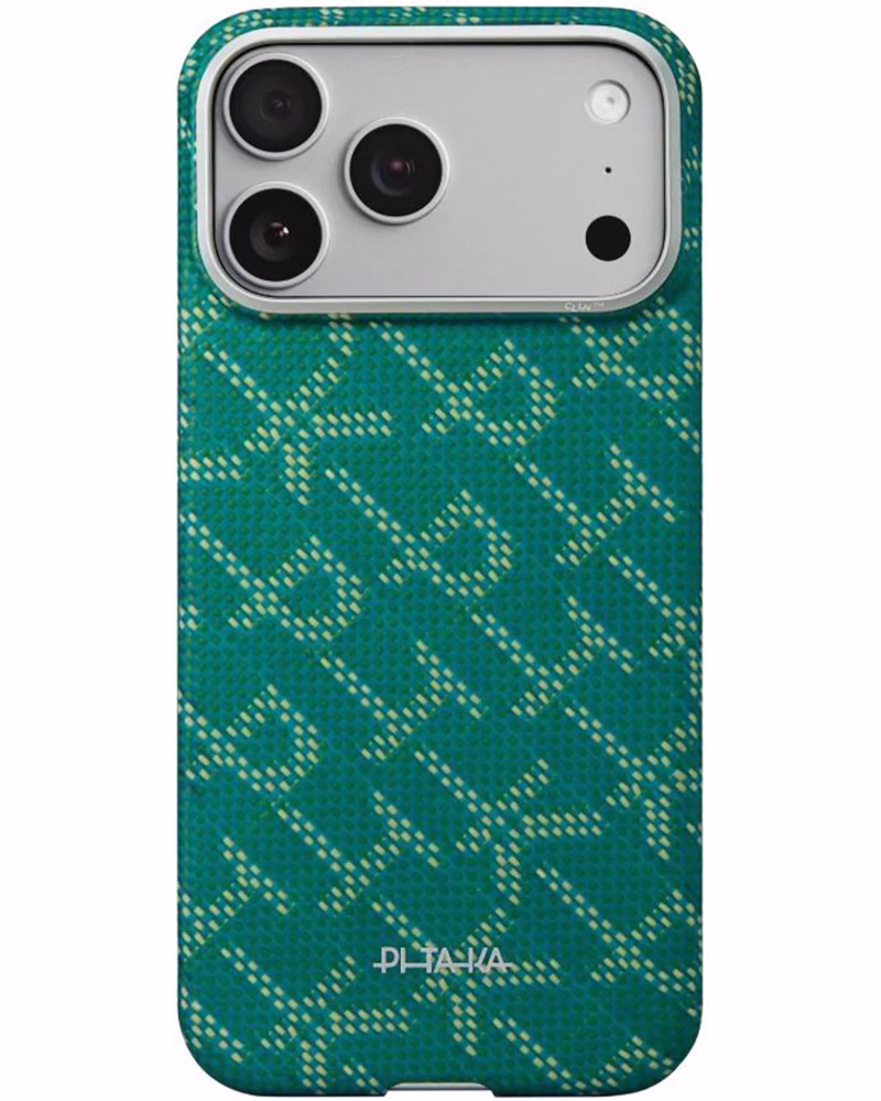 Чохол Pitaka Ultra-Slim Monogram для iPhone 17 Pro Max Green/Gold