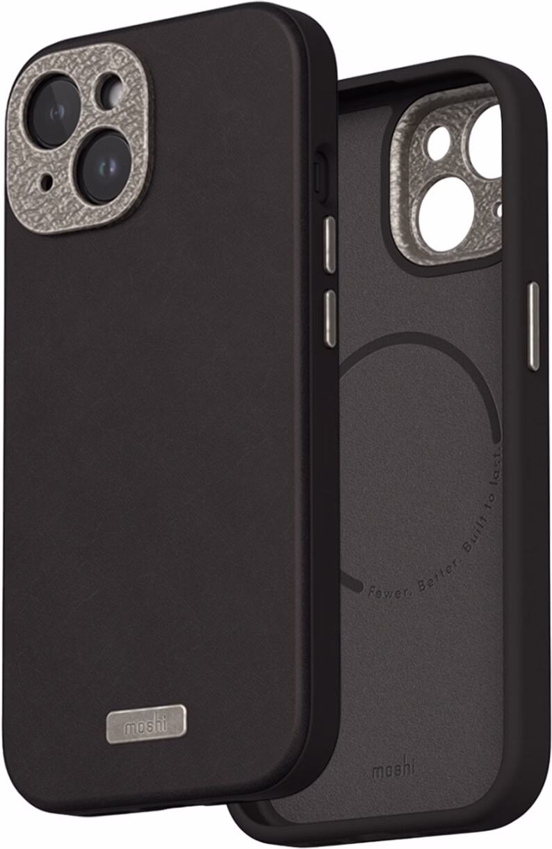 Чохол-накладка Moshi Napa Slim Hardshell Case Midnight Black для iPhone 15