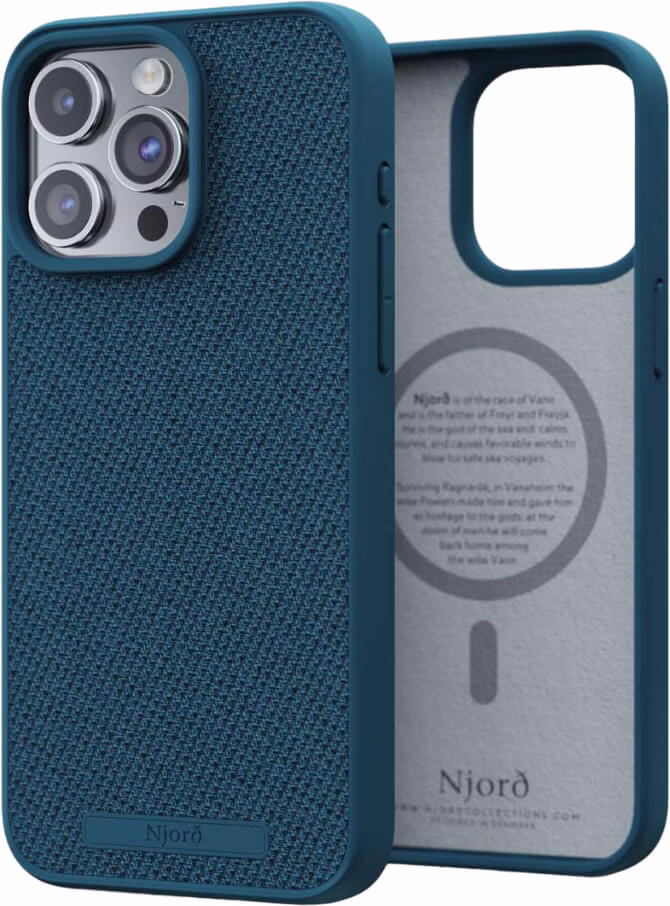 Чохол-накладка Njord Fabric MagSafe Case Deep Sea для iPhone 15 Pro Max