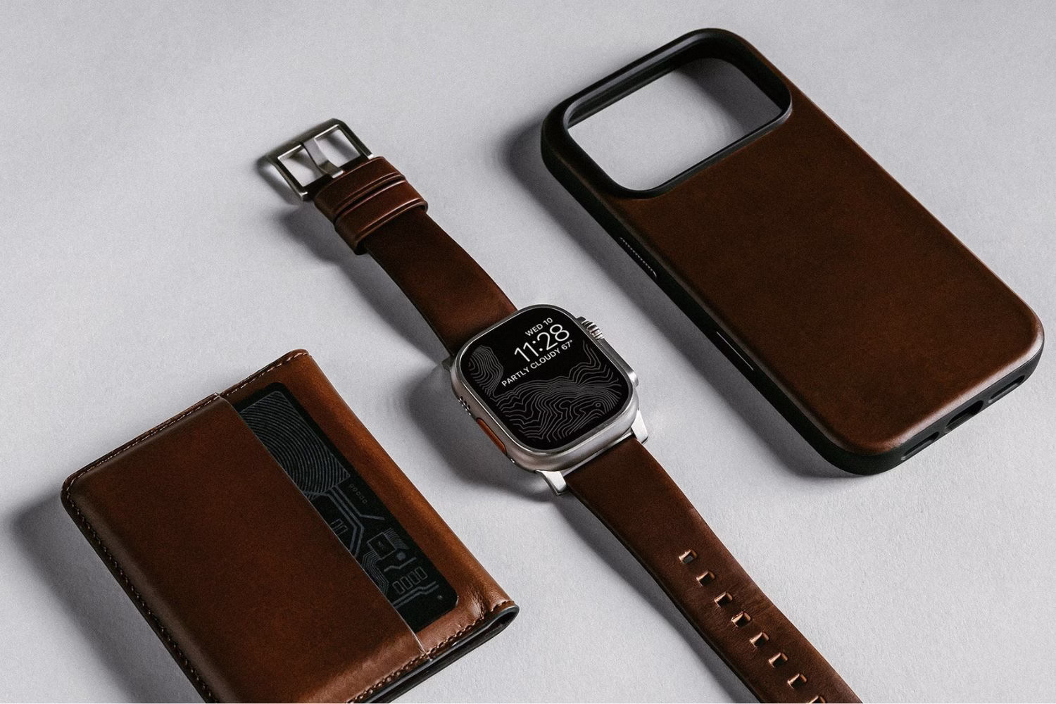 Шкіряний чохол Nomad Modern Horween Rustic Brown для iPhone 17 Pro Max - 9