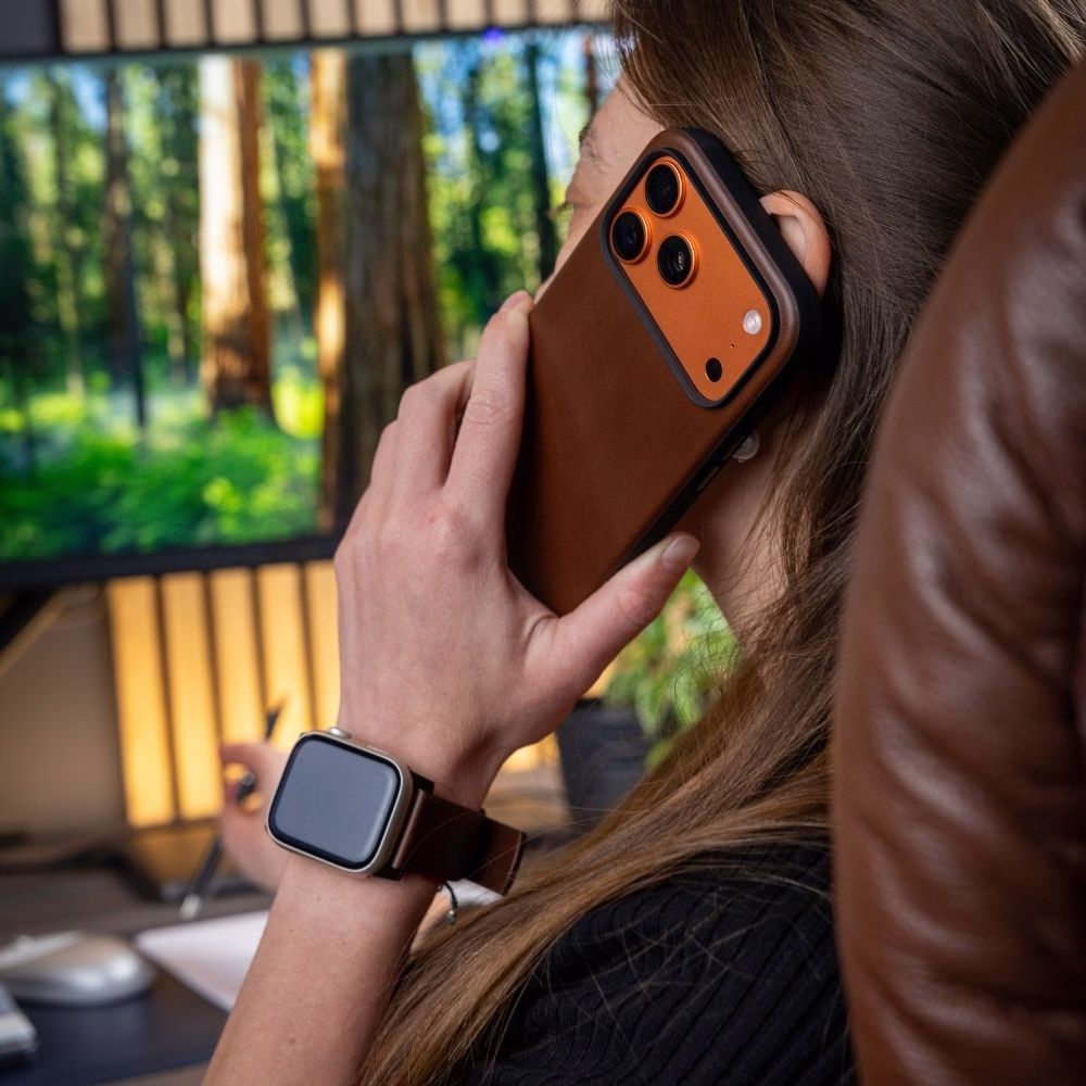 Шкіряний чохол Nomad Modern Horween Rustic Brown для iPhone 17 Pro Max - 2