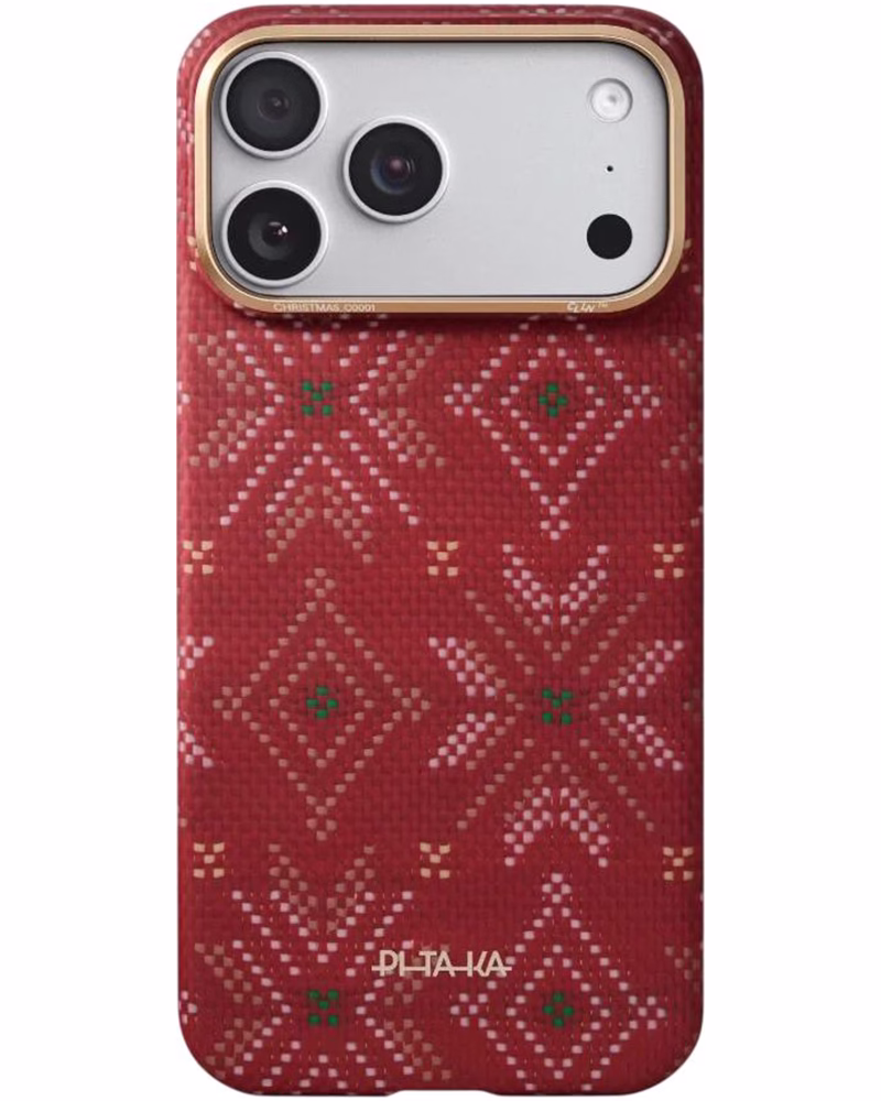 Чохол Pitaka Ultra-Slim Threads of Winter для iPhone 17 Pro Max Scarlett