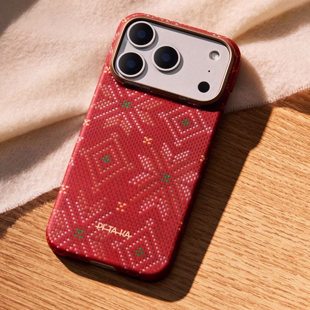 Чохол Pitaka Ultra-Slim Threads of Winter для iPhone 17 Pro Max Scarlett - 3