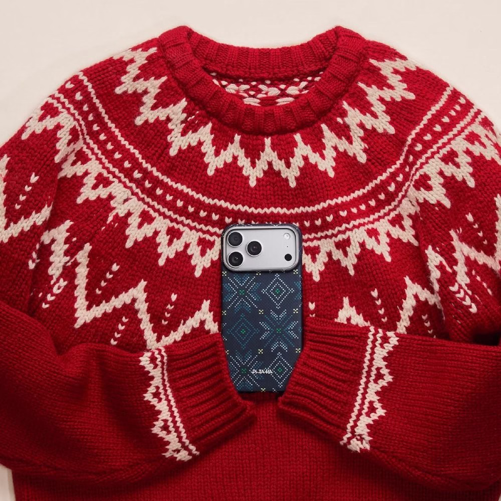 Чохол Pitaka Ultra-Slim Threads of Winter для iPhone 17 Pro Navy - 5