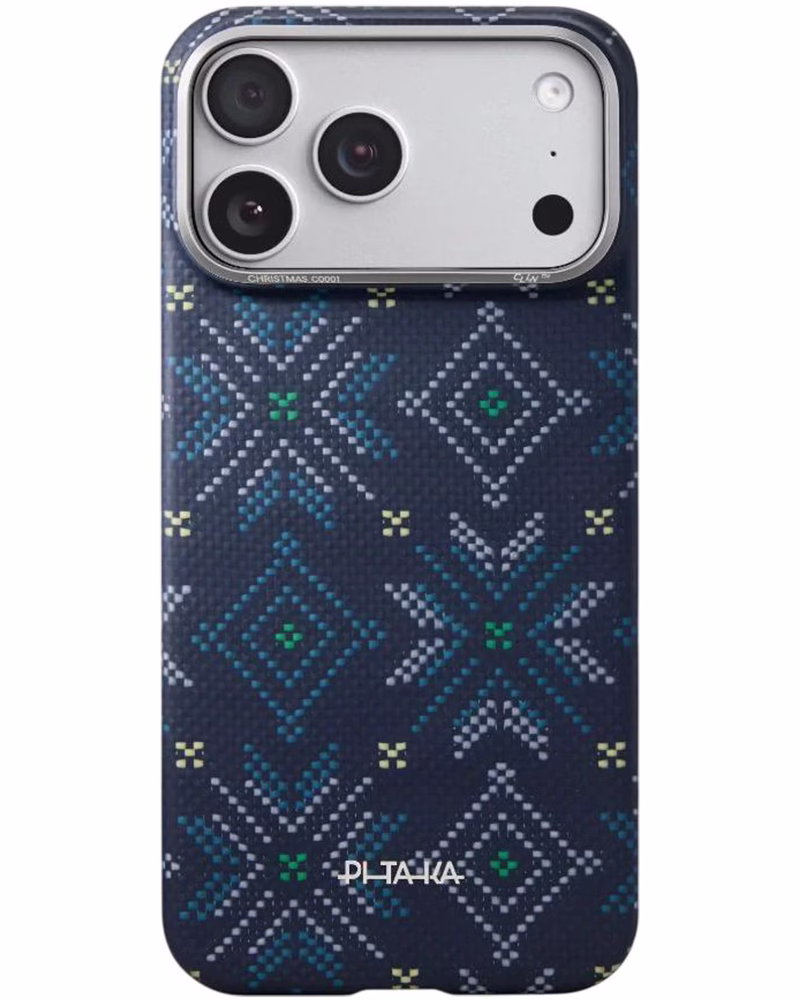 Чохол Pitaka Ultra-Slim Threads of Winter для iPhone 17 Pro Max Navy