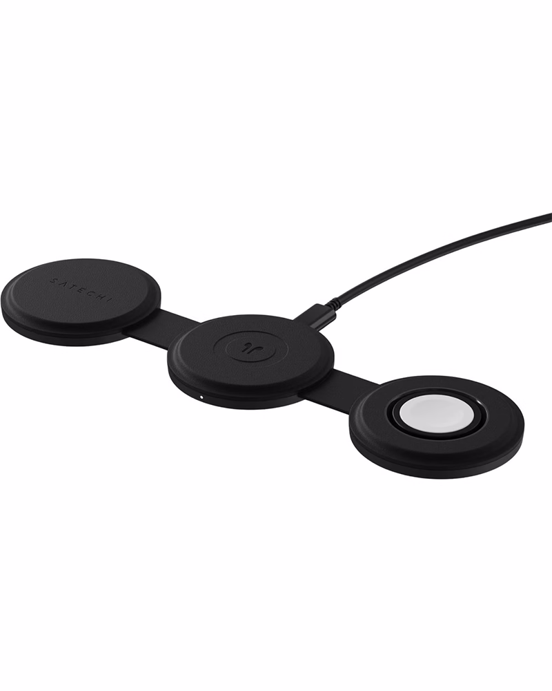 Бездротова зарядка Satechi OntheGo 3‑в‑1 Black (ST‑QTG31K)