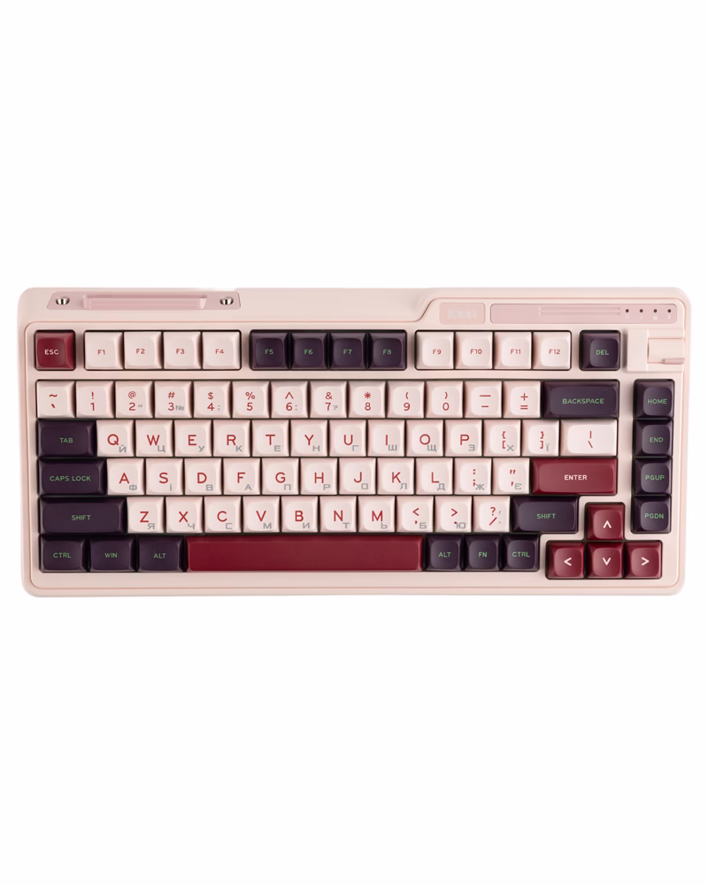 Бездротова клавіатура KZZI K75 Lite UA/ENG (Rainbow Switch) Nezuko Purple (6935280824647)