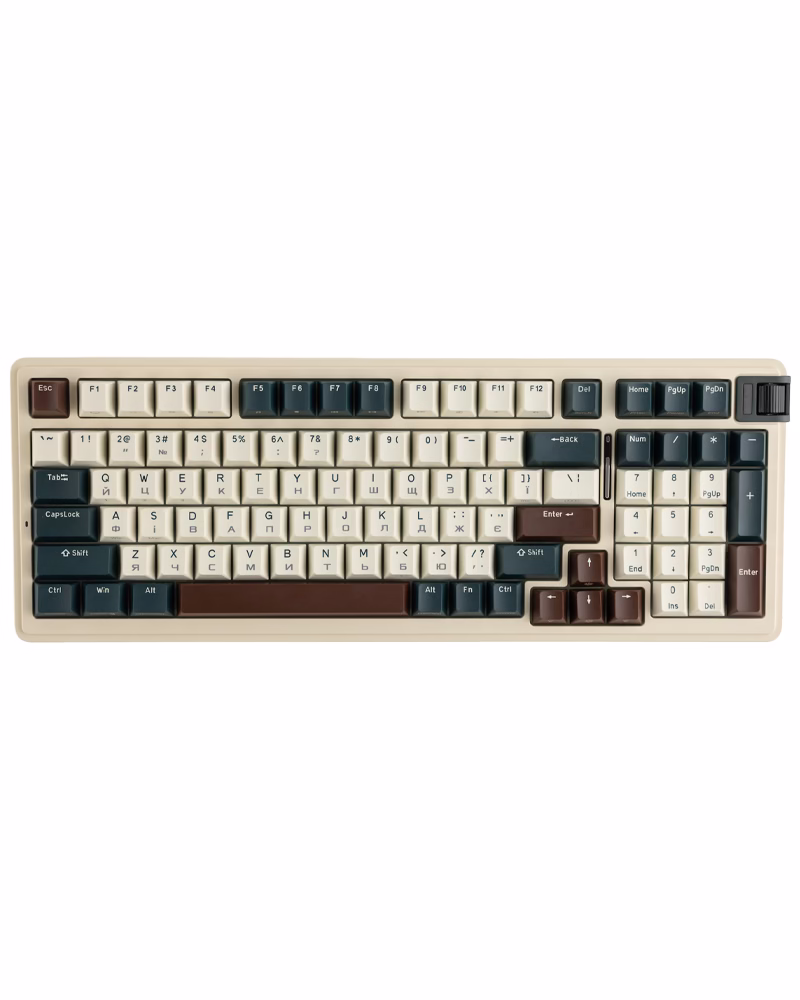 Бездротова клавіатура KZZI K98 UA/ENG (Rainbow Switch) Oasis Green (6935280824975)
